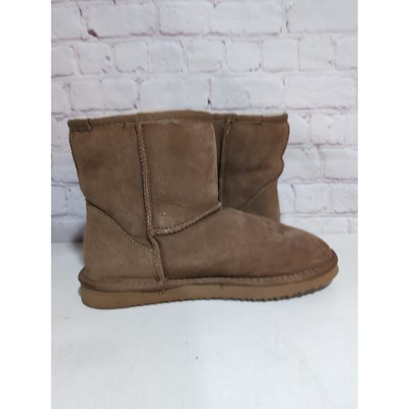 Fireside By Dearfoams Women's Rosebery Shearling Bootie Chestnut Brown Size 8/39 - Picture 9 of 12